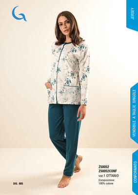 Offener Pyjama Damen M/L Z50052 Tellini S.R.L. Großhandelskleidung